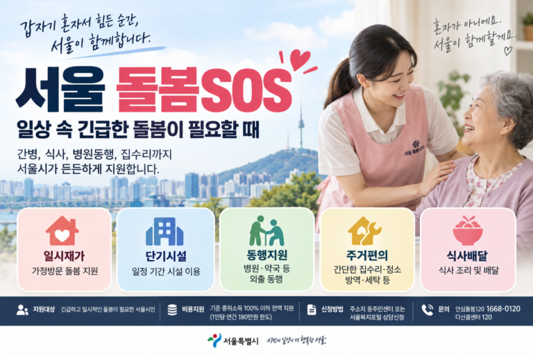 서울 돌봄SOS 지원 안내