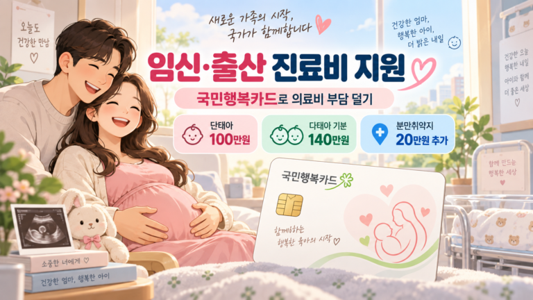 임신 출산 진료비 국민행복카드 지원 안내