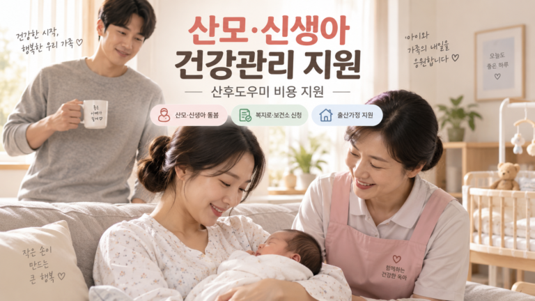 산모 신생아 건강관리 산후도우미 지원 안내