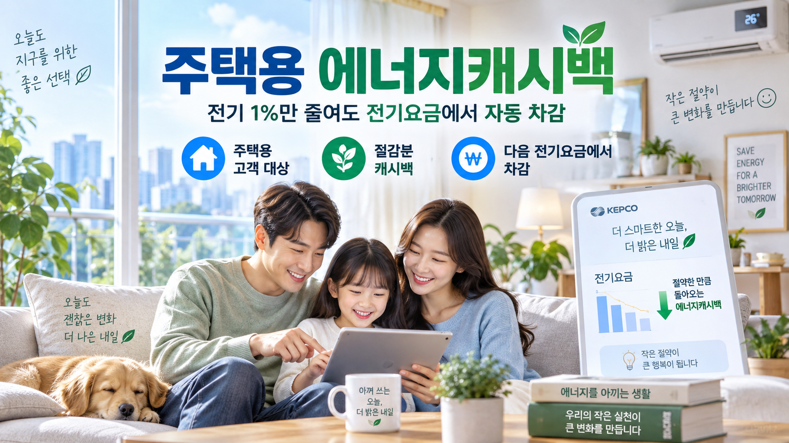 주택용 에너지캐시백 전기요금 절감 안내