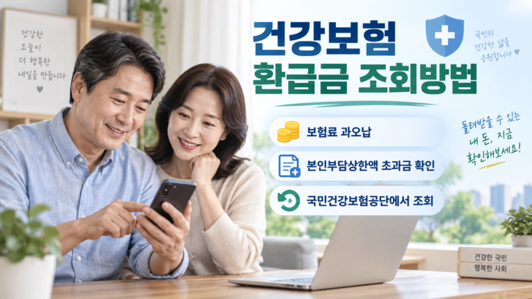 건강보험 환급금 보험료 과오납 본인부담상한액 조회 안내