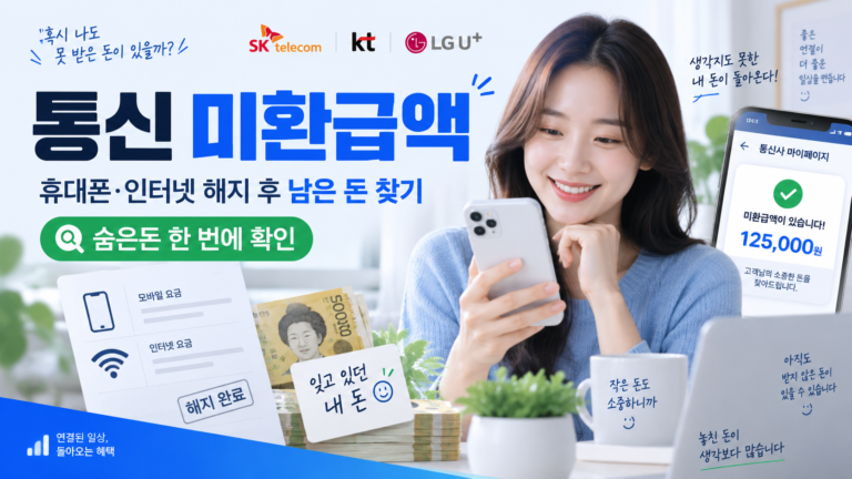 통신 미환급액 휴대폰 인터넷 해지 후 숨은 돈 찾기