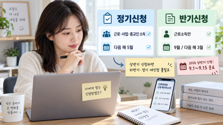 근로장려금 정기신청·반기신청 차이
