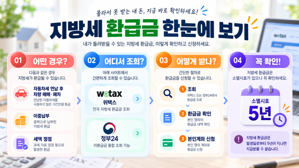 지방세 환급금 한눈에 보기