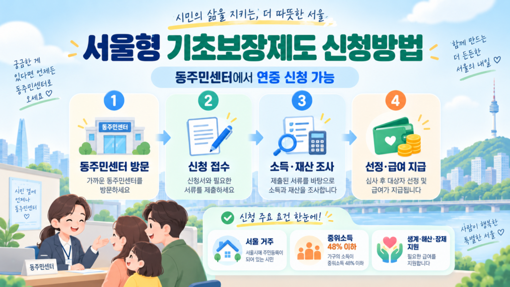 서울형 기초보장제도 신청 절차
