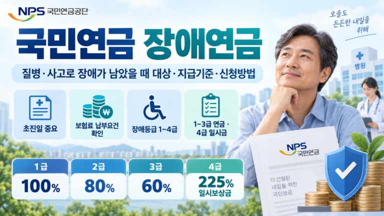 국민연금 장애연금 안내